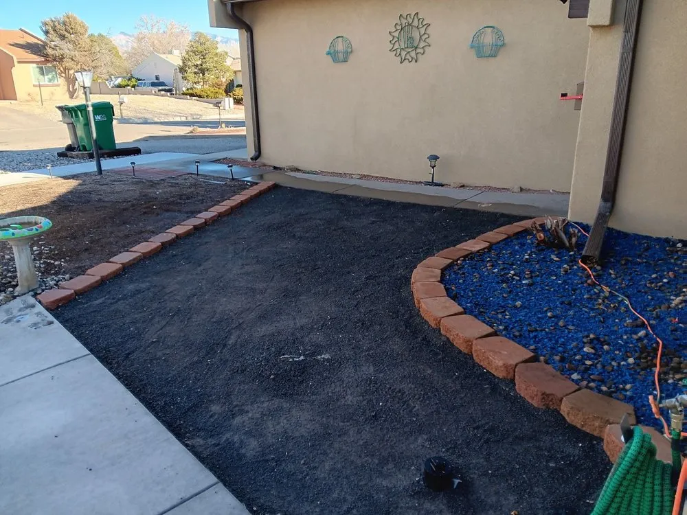 Local landscape installation for residential properties in Albuquerque, NM by Rake's Landscaping