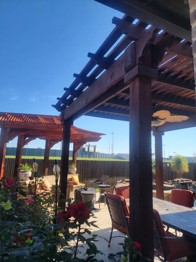 Professional outdoor landscaping in Aubrey, TX by Ram Construction & Restoration