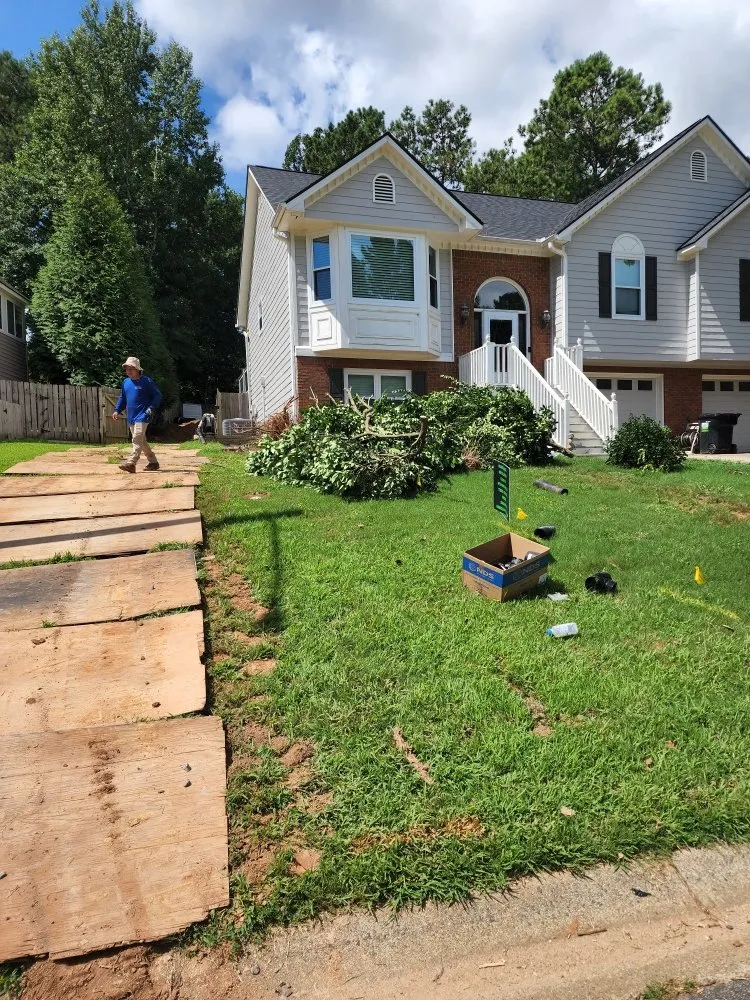 Affordable landscape design for homes in Canton, GA by Ramirez Jr Landscaping