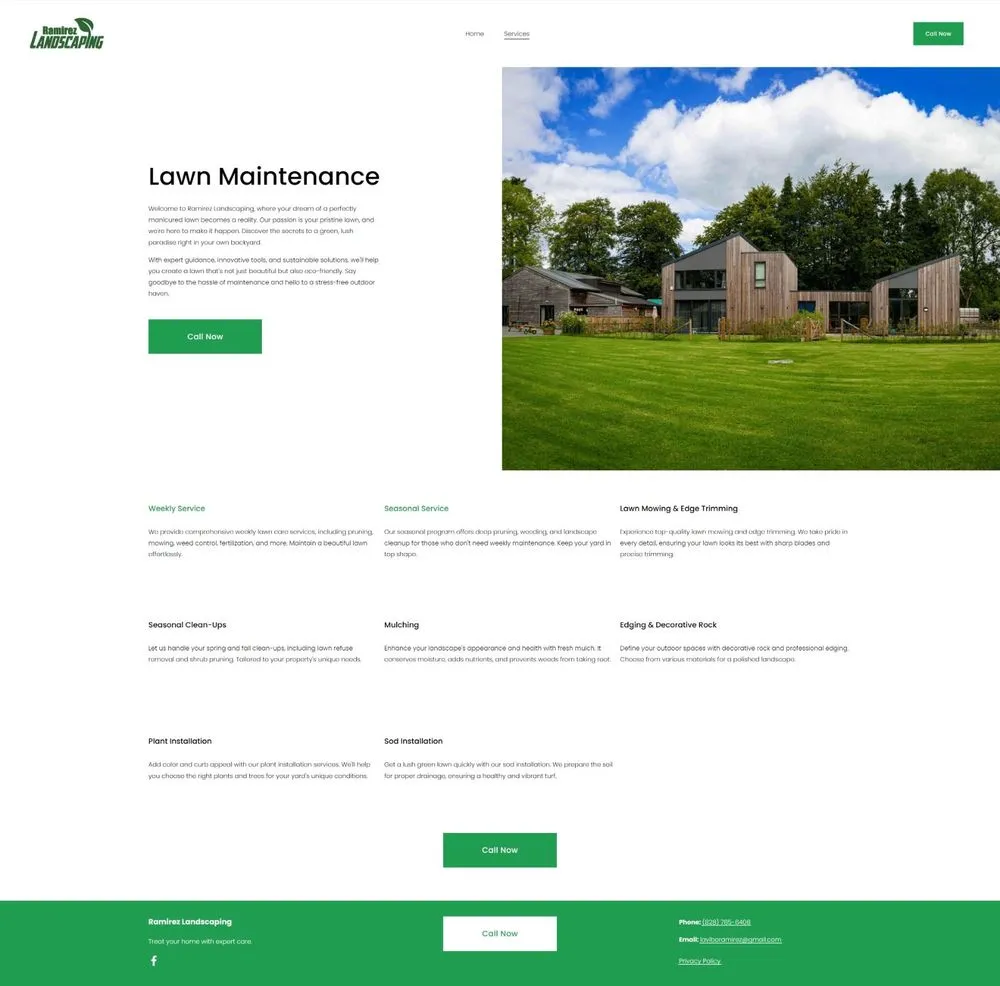 Trusted lawn mowing service for homes in Weaverville, NC by Ramirez Landscaping