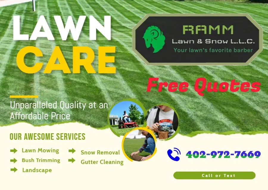Professional yard maintenance for outdoor upgrades in Elkhorn, NE by Ramm Lawn & Snow