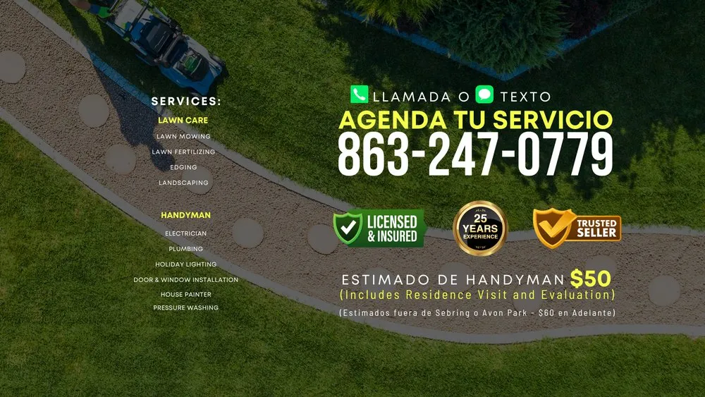 Professional lawn mowing service in Sebring, FL by Ramos Landscaping Handyman & More