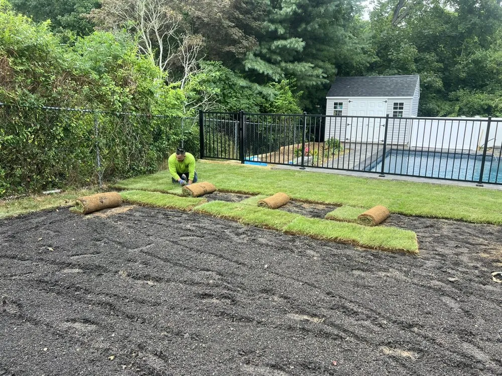 Custom lawn care service with custom design across Brentwood, NY - Ramos Property Management
