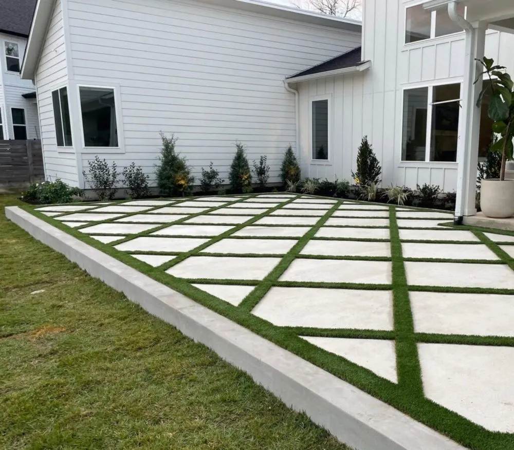 Custom landscape installation in Adkins, TX by RanchRock Landscaping