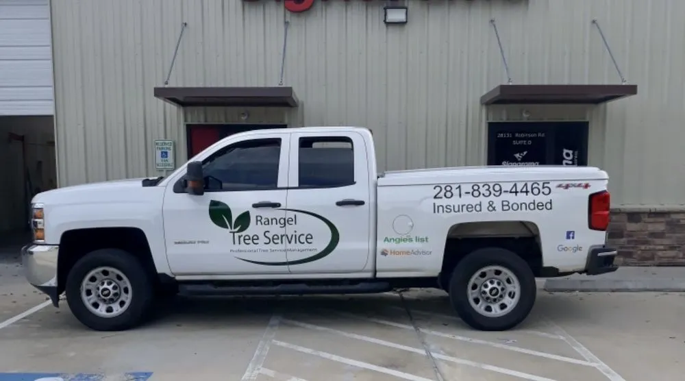 Custom landscape installation in Brookshire, TX by Rangel Tree Service