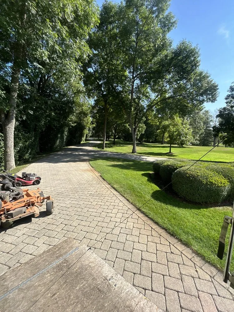 Reliable lawn mowing service with custom design across Round Lake Beach, IL - Rangeles Landscaping Service