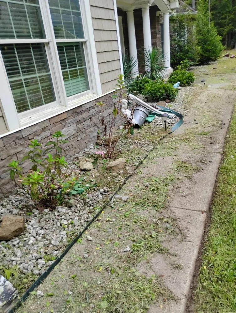 Custom landscape installation in Rocky Point, NC by Ransom handyman & lawn care