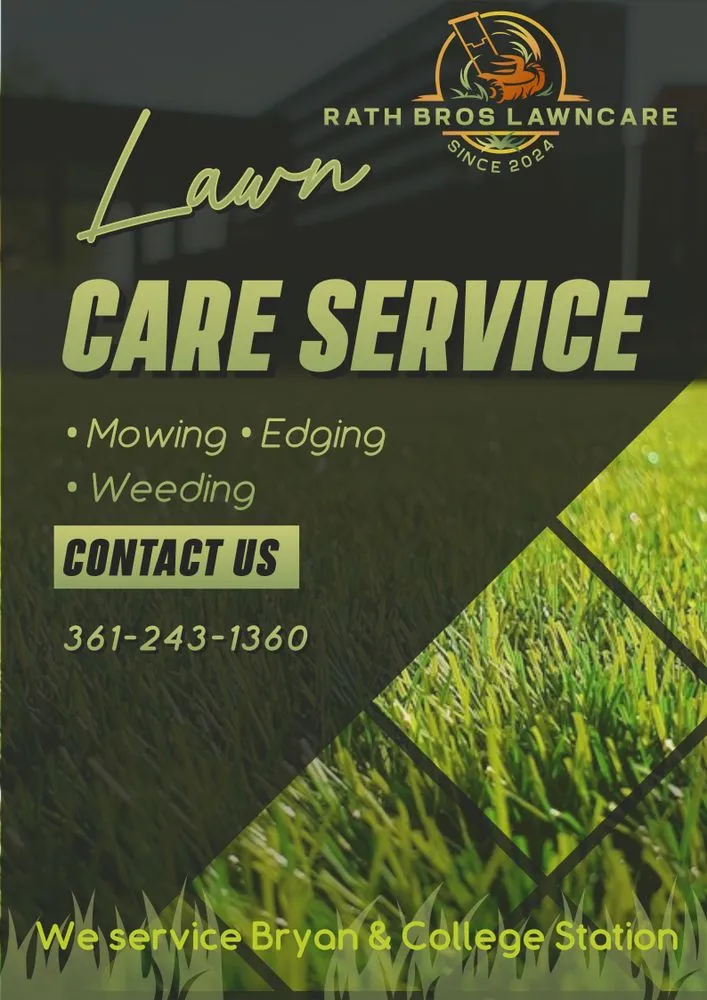 Trusted lawn mowing service experts serving College Station, TX - Rath Bros Lawn Care