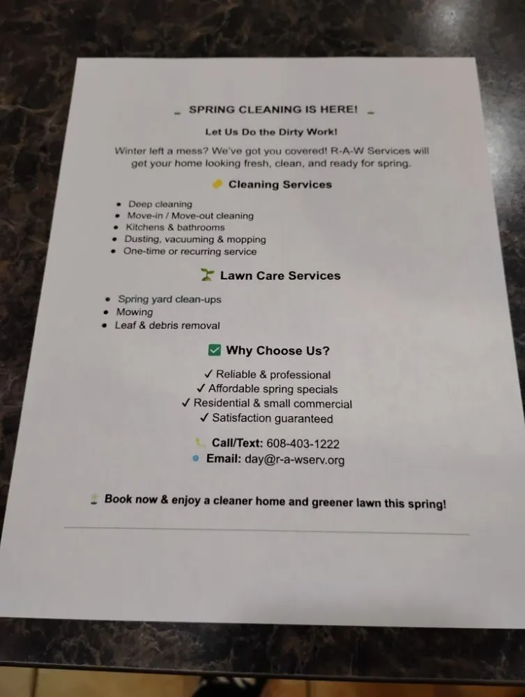 Reliable yard maintenance in Necedah, WI by Raw Cleaning & Lawn Care Services