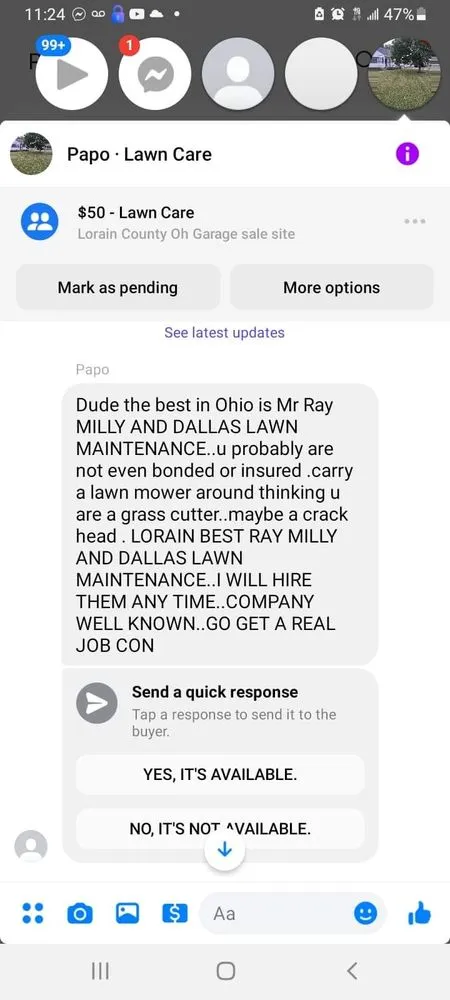 Custom lawn care service for residential properties across Lorain, OH - Ray Milly and Dallas Lawn Maintenance