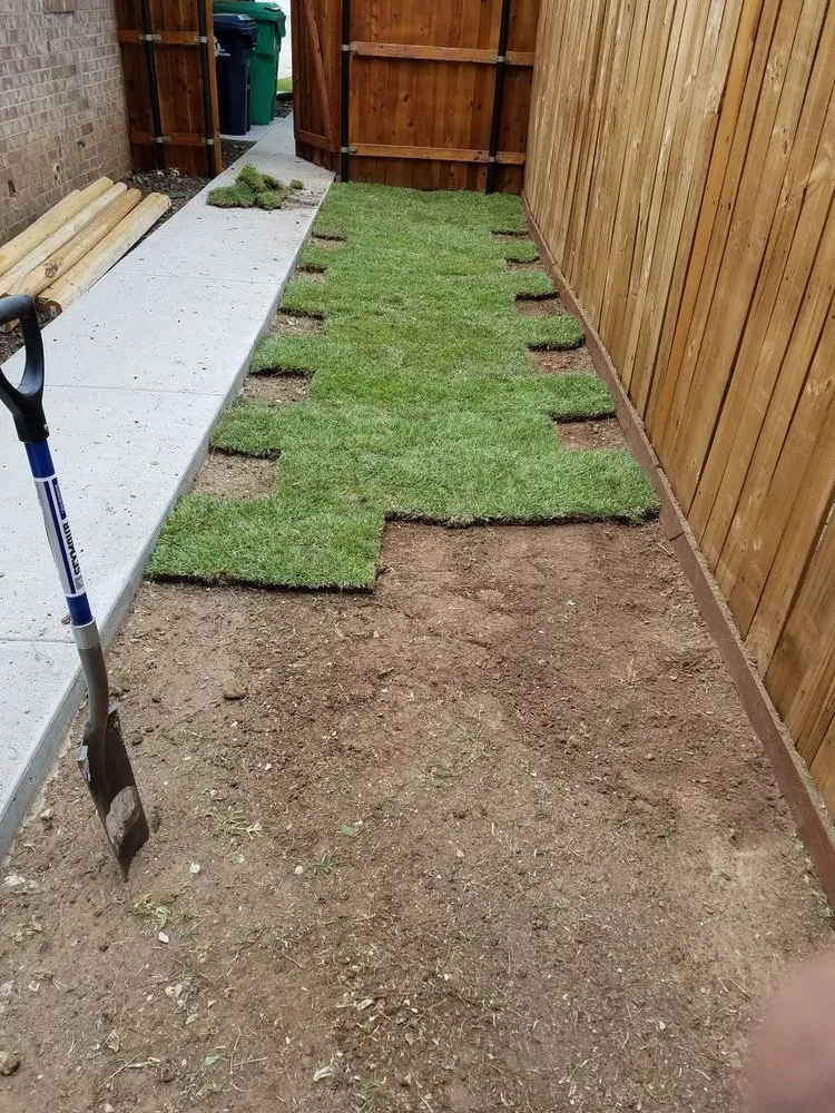 Custom landscape installation for outdoor upgrades in Denton, TX by Raymond Lawn Service