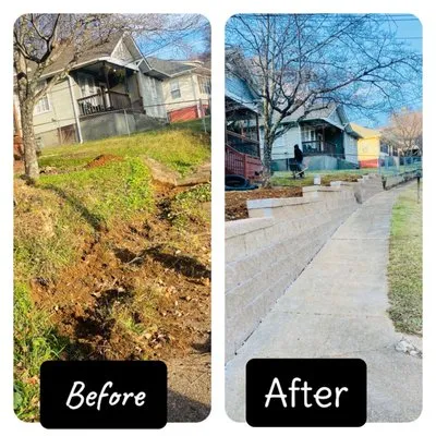 Raymundo's Retaining wall & lands Logo