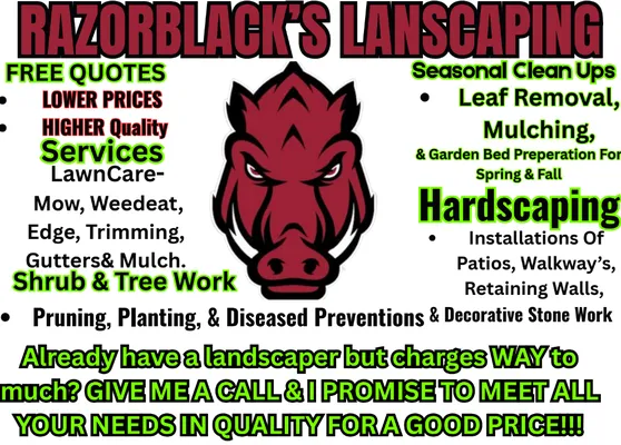 Razor Black's Landscaping Logo