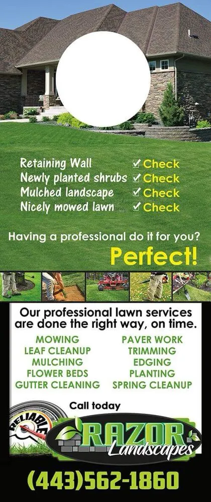 Top-rated lawn mowing service experts serving Lake Shore, MD - Razor Landscapes