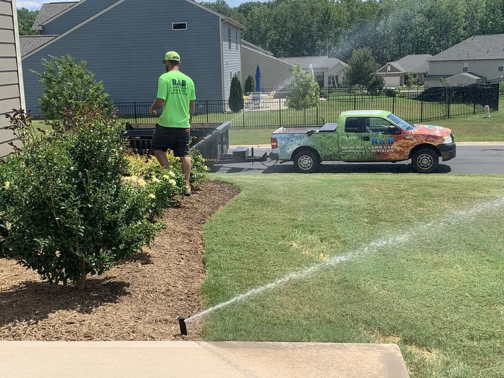 Trusted lawn mowing service with custom design in Fort Mill, SC by R&B Lawn Care