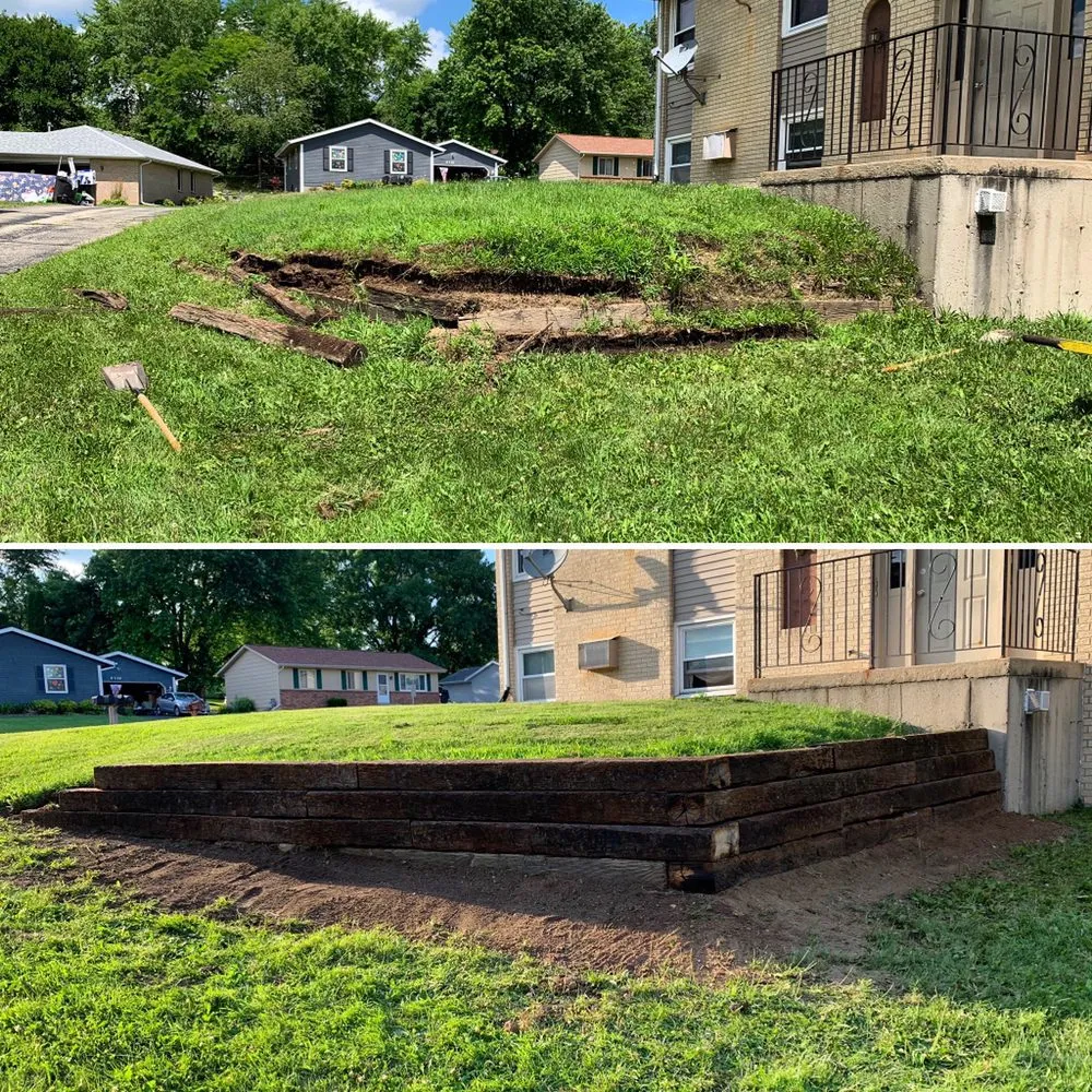 Professional garden landscaping for residential properties in Loves Park, IL by R&B Yard Care and Maintenance