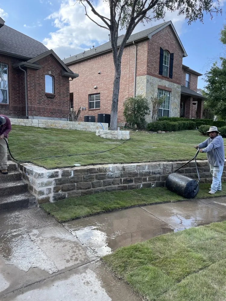 Custom outdoor landscaping in Plano, TX by RC Custom Landscape & Stone Work