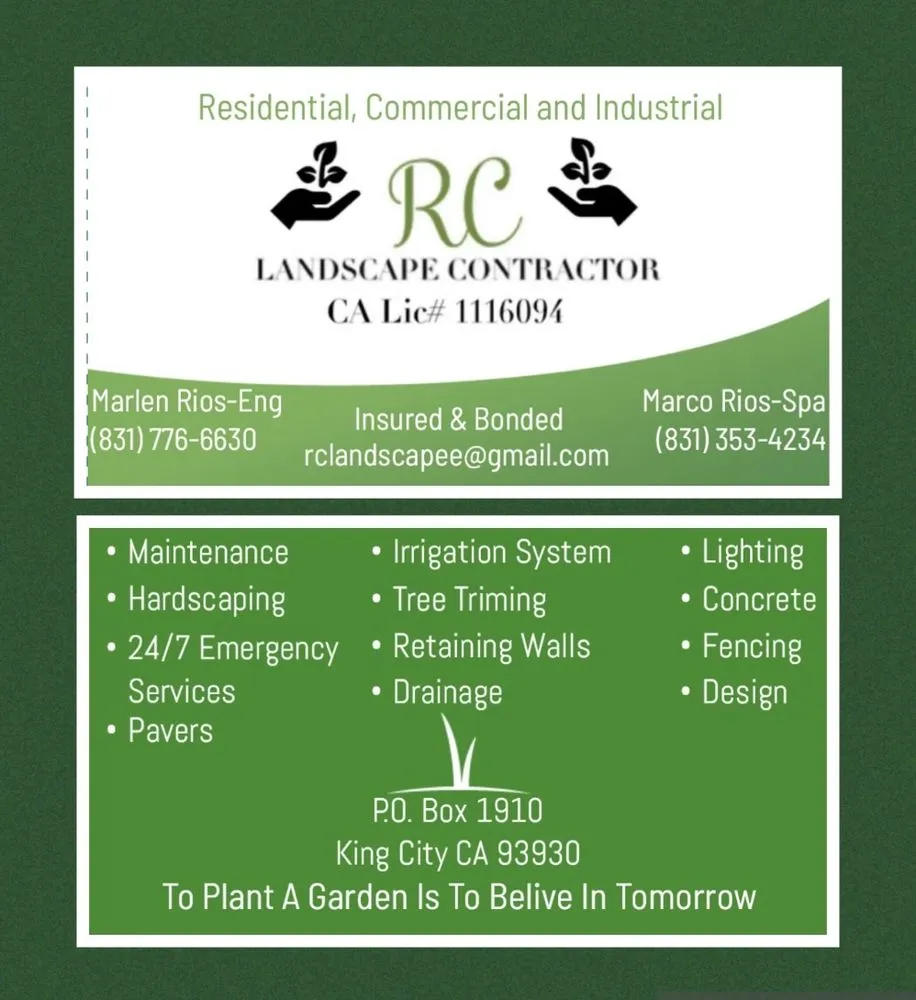 Custom lawn care service for year-round maintenance in King City, CA by RC Landscape Contractor