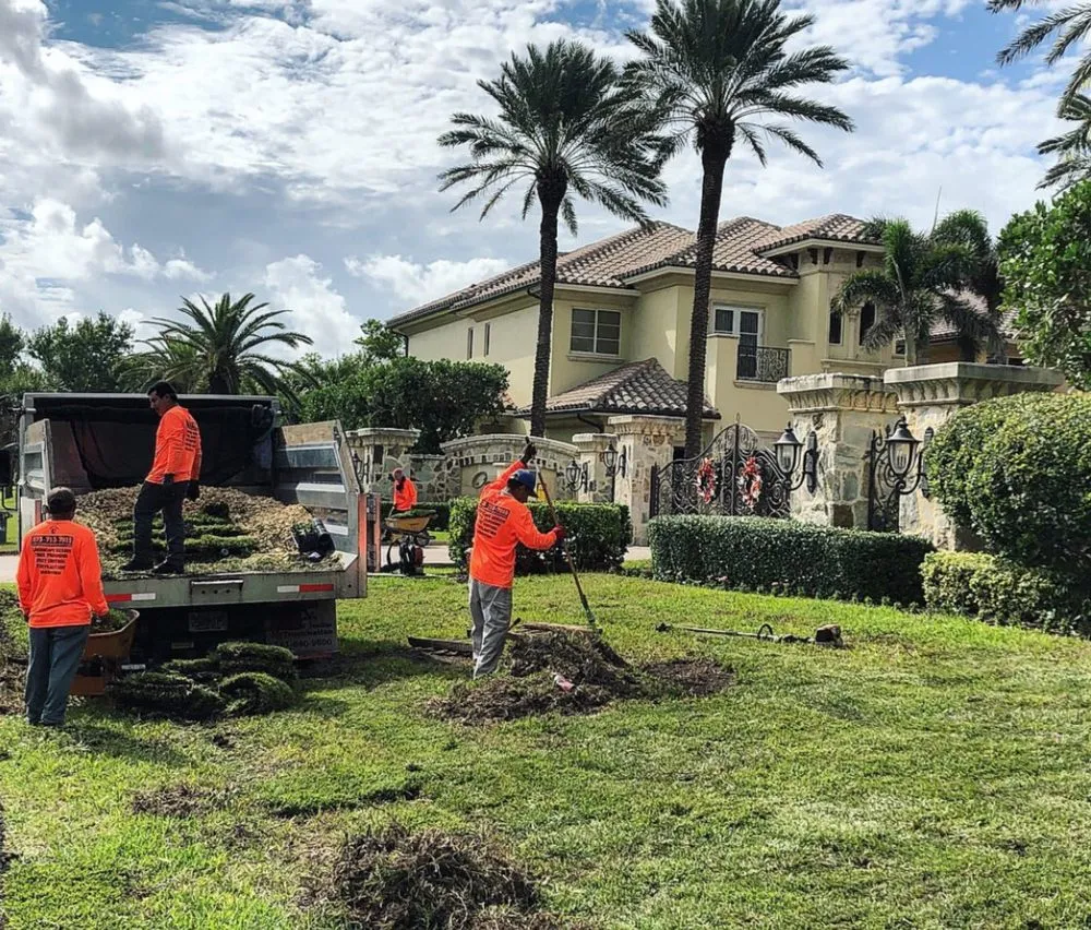 Professional landscape installation in Delray Beach, FL by RCH Landscaping