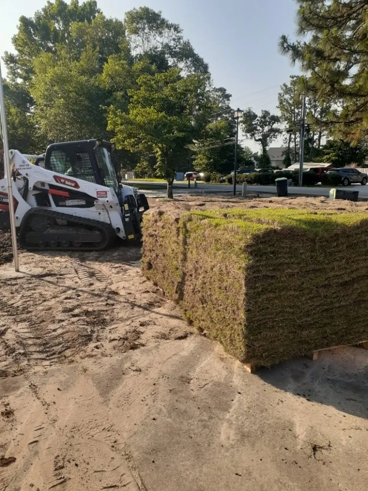 Custom landscape installation for homes in West Columbia, SC by RCL Driveways & Slabs Construction