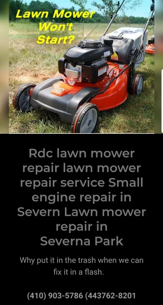 Local lawn mowing service in glen burine, MD by RDC Lawn Mower Repair