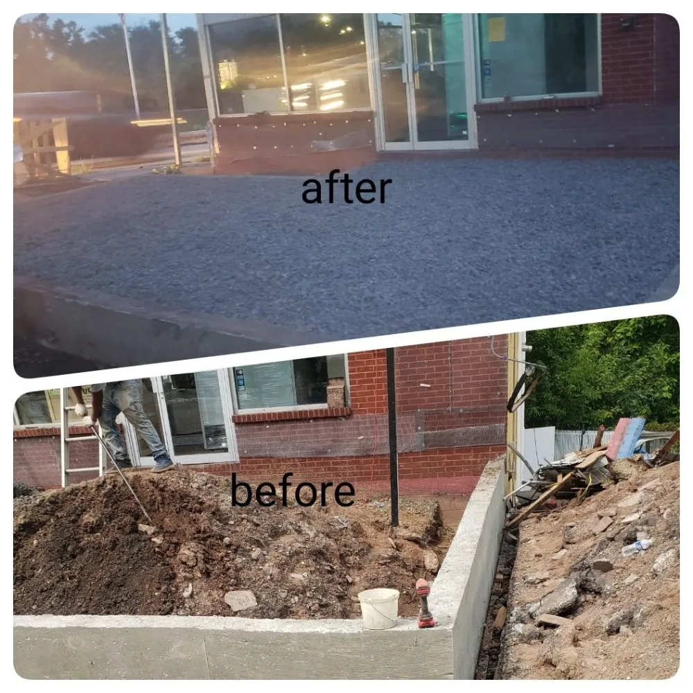 Affordable yard cleanup service for homes in Telford, PA by RE Concrete and Paving