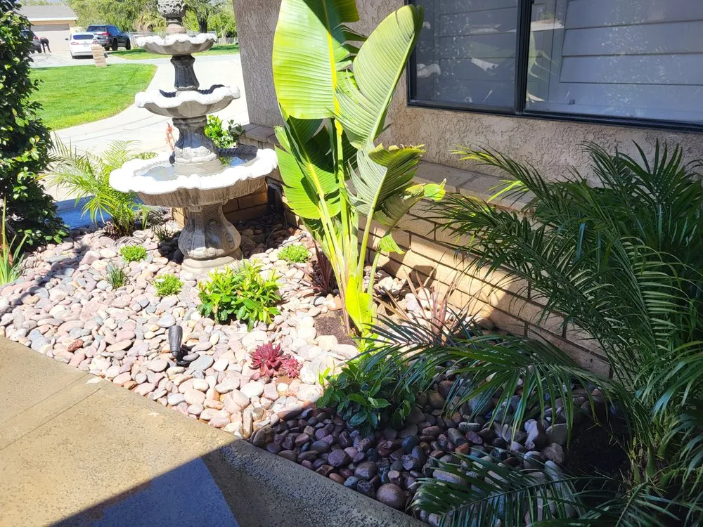 Expert outdoor landscaping with custom design in Banning, CA by Ready For You Landscaping services
