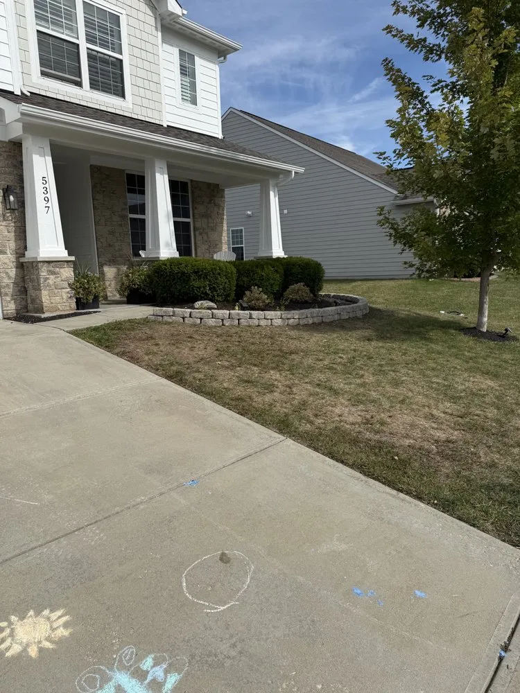 Custom landscape installation in Whitestown, IN by Reagle Lawn Care