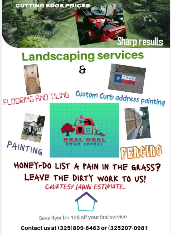 Custom landscaping services experts serving Sweetwater, TX - Real Deal Curb Appeal