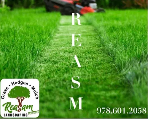 Reasam landscaping & Lawn Care maintenance Logo
