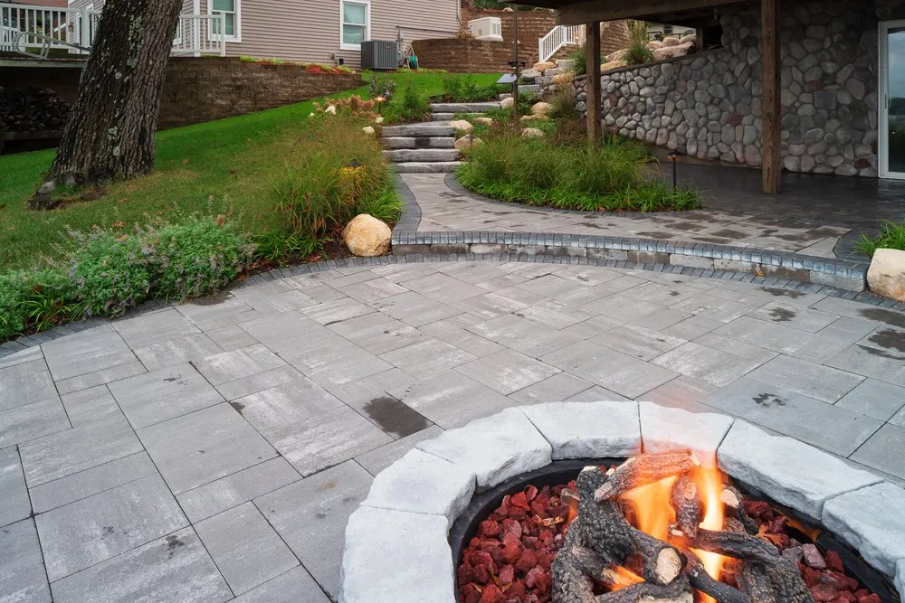 Professional landscape installation in Rockford, MI by Red Cedar Landscapes