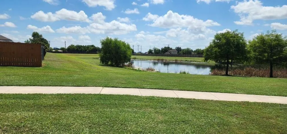 Custom landscape design for homes in Dale, TX by Red Deer Landscape