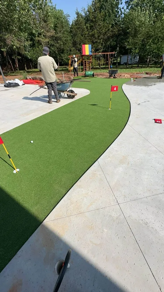 Custom landscape installation in Edmond, OK by Red Dirt Lawn & Landscape