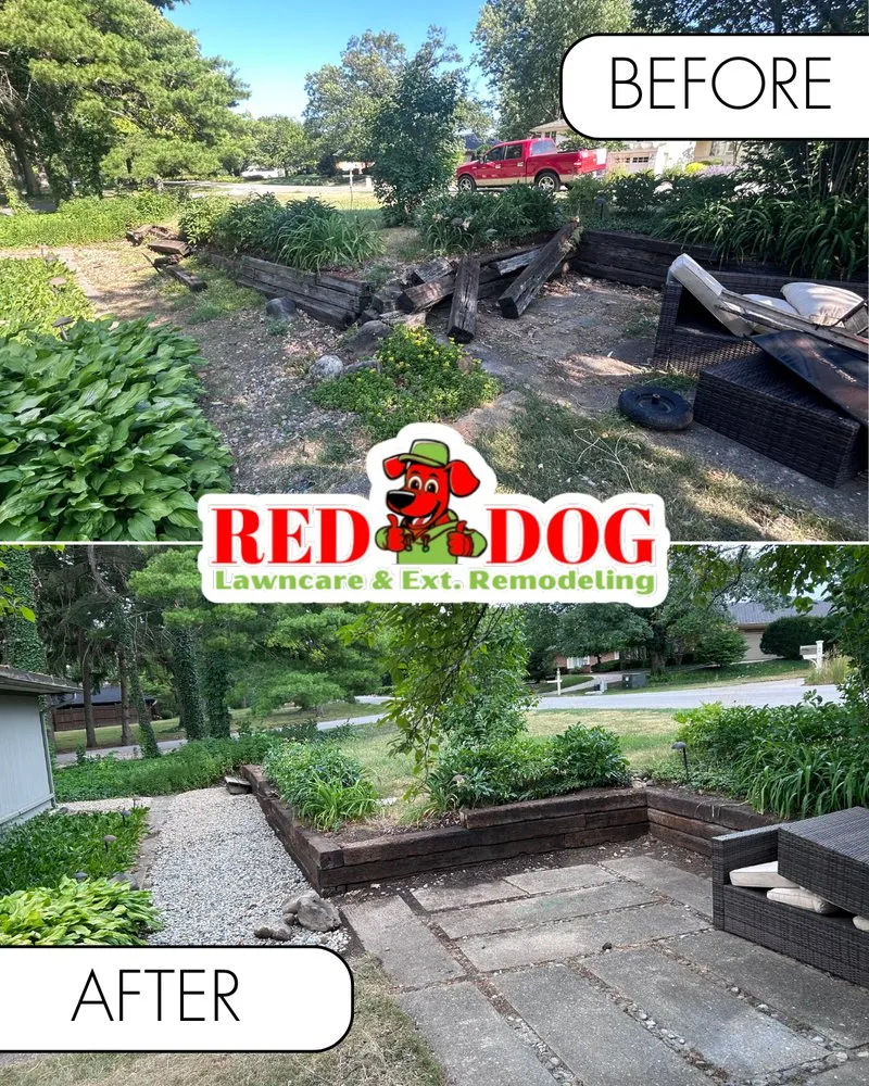 Expert lawn mowing service in Champaign, IL by Red Dog Lawn care & Ext. Remodeling