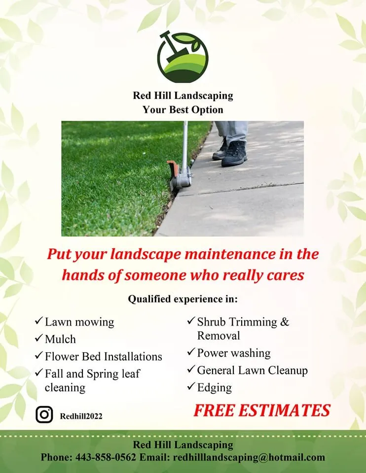 Reliable outdoor landscaping in Towson, MD by Red Hill Lawn Care
