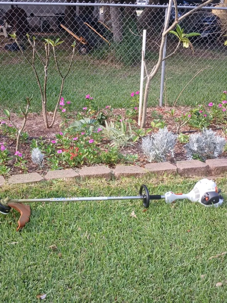 Professional yard cleanup service with custom design in Rockport, TX by Red Horse Palms