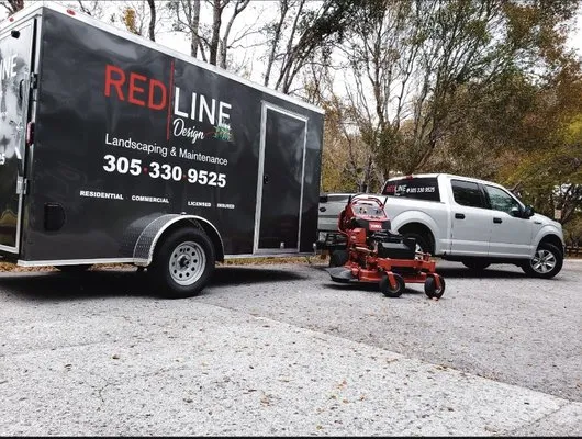 Red Line Design Landscape & Maintenance Logo