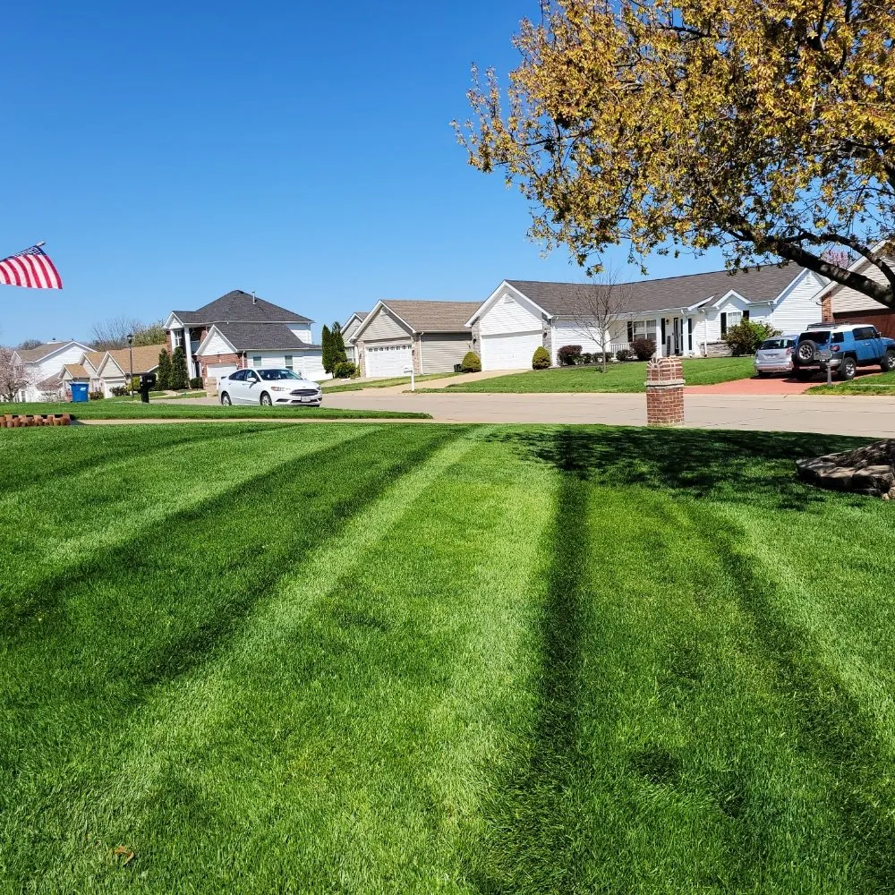 Professional lawn mowing service for year-round maintenance across St. Peters, MO - Red Line Lawns