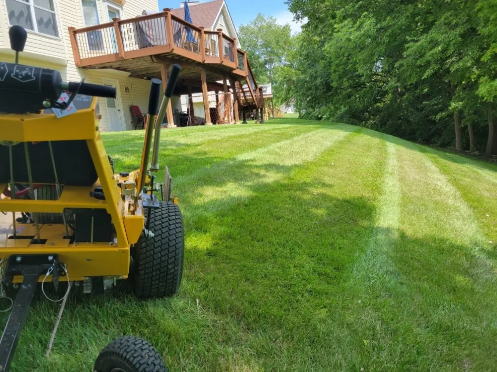 Expert lawn mowing service in St. Peters, MO by Red Line Lawns