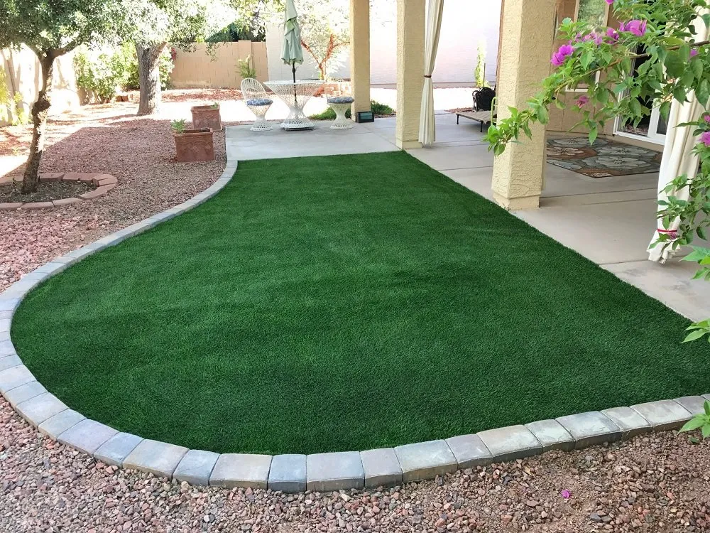 Custom landscape installation for beautiful yards in Queen Creek, AZ by Red Mountain Landscaping