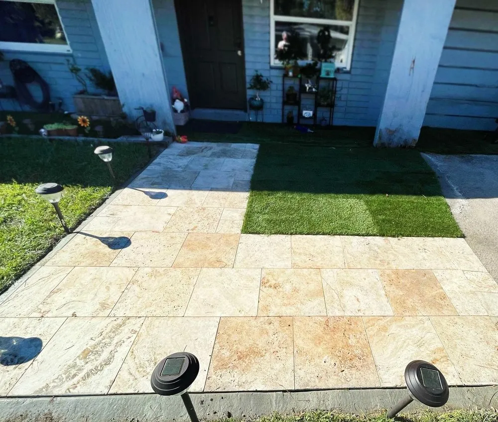 Custom landscape design in Orlando, FL - Red Pavers