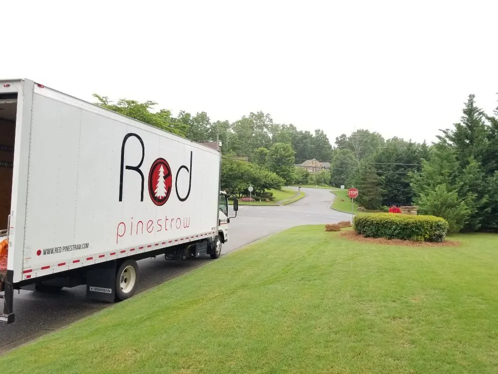 Trusted lawn mowing service in Marietta, GA - Red Pinestraw