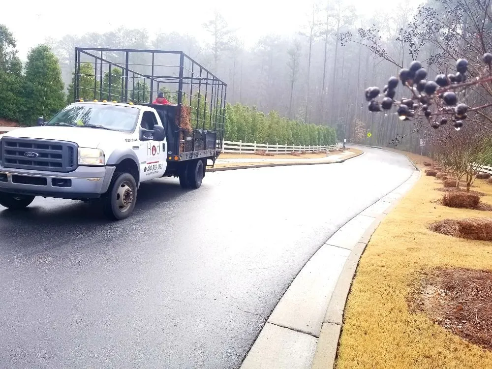 Affordable residential landscaping in Marietta, GA - Red Pinestraw