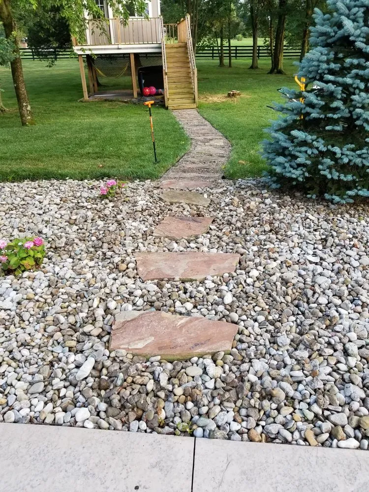 Custom residential landscaping in Goshen, OH by Red Rooster Landscaping