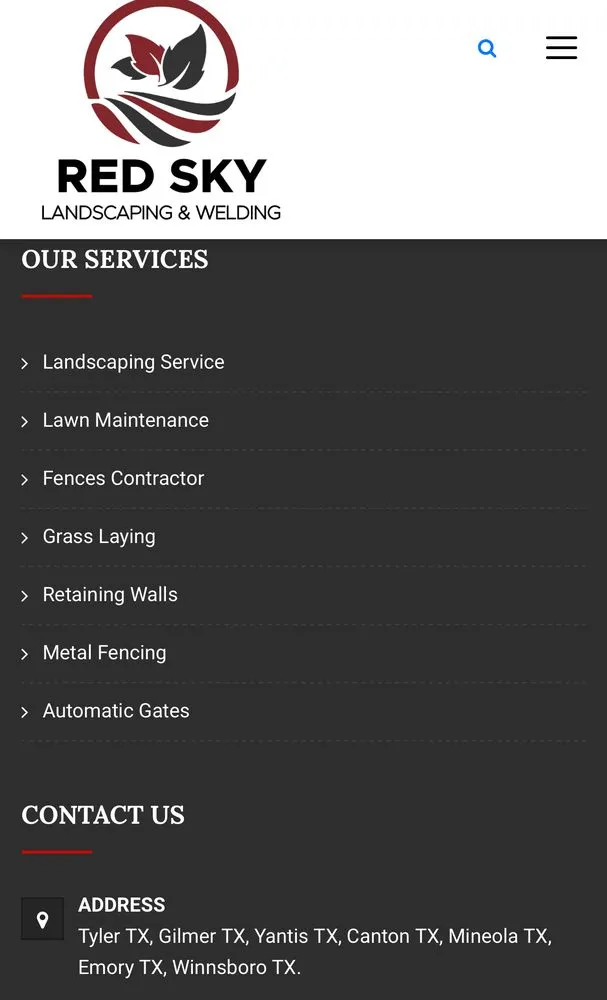 Professional residential landscaping in Mineola, TX - Red Sky Landscaping And Welding