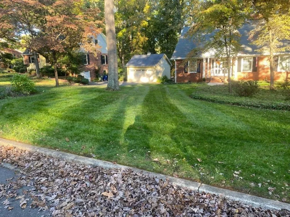 Custom lawn mowing service for year-round maintenance in Pinnacle, NC by Red White & True Landscaping & Lawncare