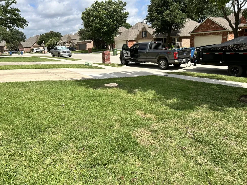 Local landscape installation with custom design in Corinth, TX by Red's Commercial Services