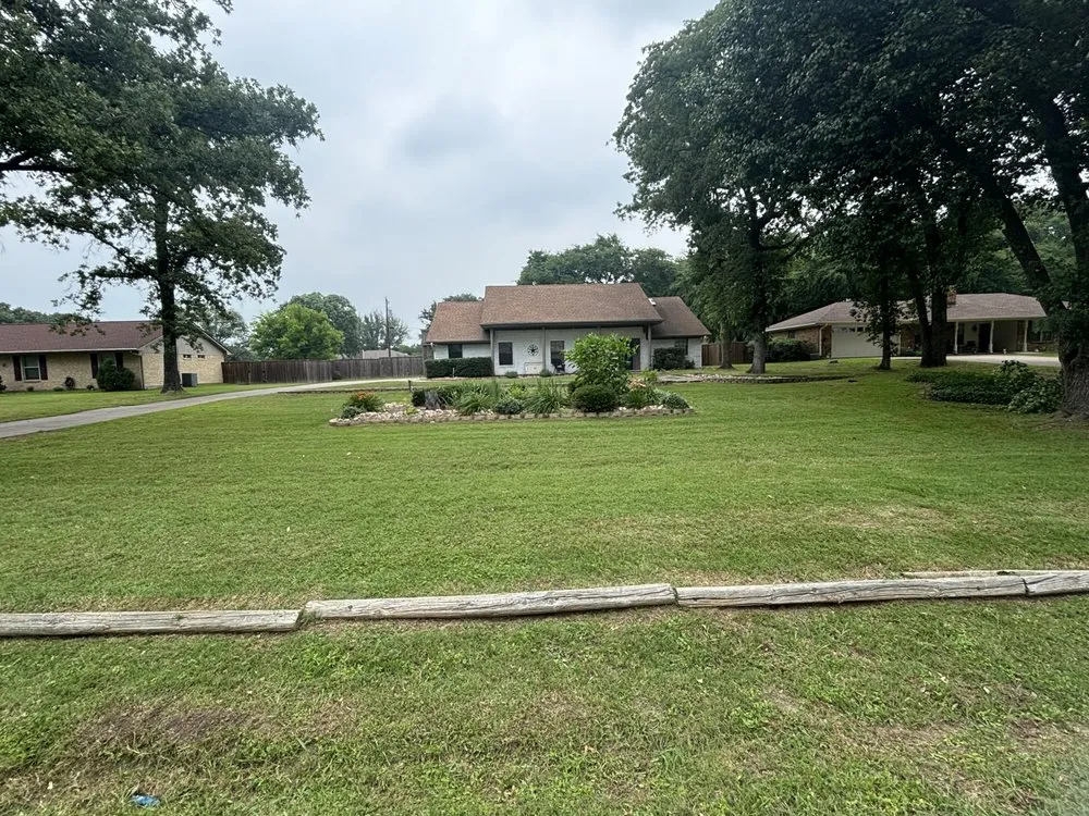 Trusted lawn mowing service for year-round maintenance in Terrell, TX by Redstripe Lawn Care