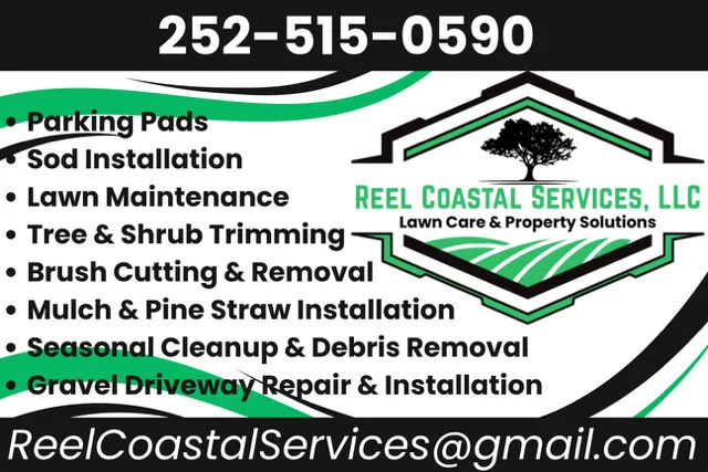 Professional outdoor landscaping with custom design in Peletier, NC by Reel Coastal Services