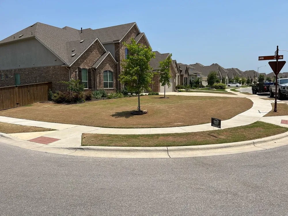 Custom residential landscaping with custom design in Georgetown, TX by Reel Cut Lawn Care